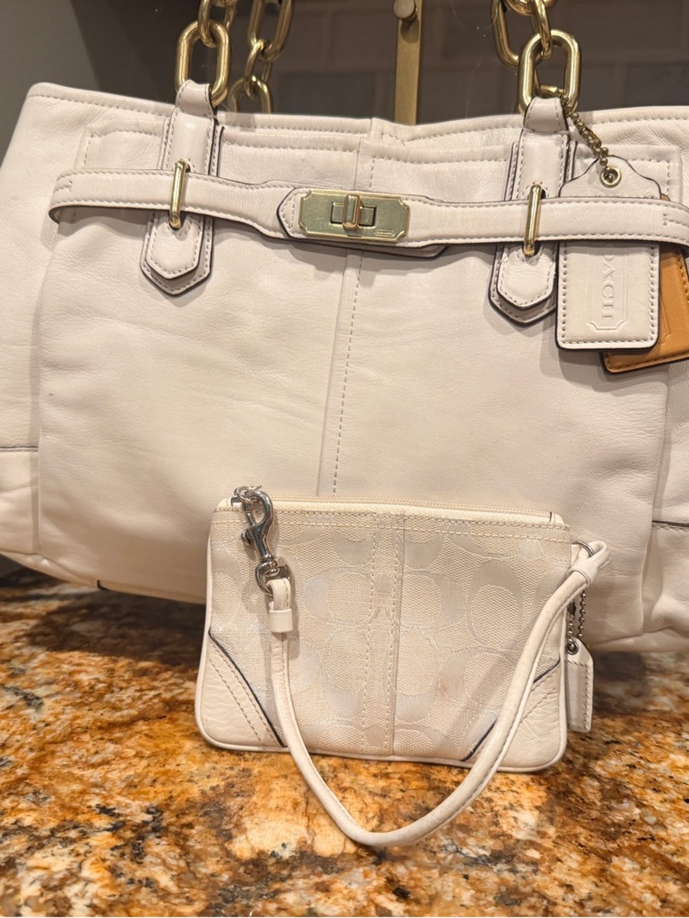 Coach Chelsea Jayden Carryall + Signature Wristlet Bundle circa 2012 - Picture 2 of 11
